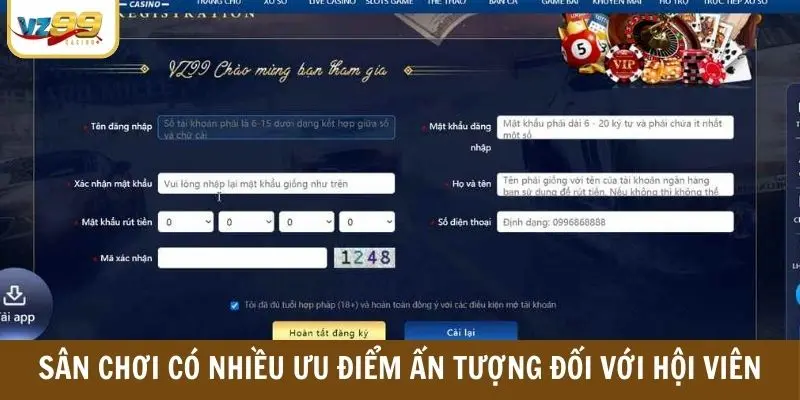 Sân chơi có nhiều ưu điểm ấn tượng đối với hội viên